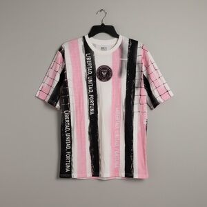 Inter Miami CF Pink Black Stripe Soccer Jersey Shirt Unisex